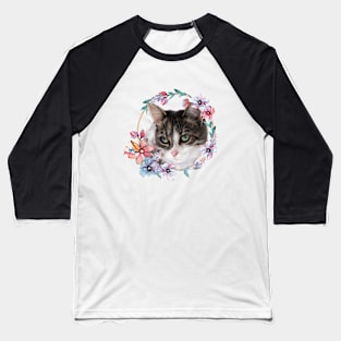 Cat Painting Baseball T-Shirt